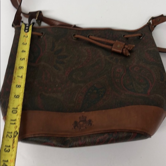 Allen Solly purse Brown with green and red designs - Picture 5 of 6